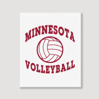 Minnesota Volleyball Classic Pullover Hoodie Portrait Canvas Print | Artistshot