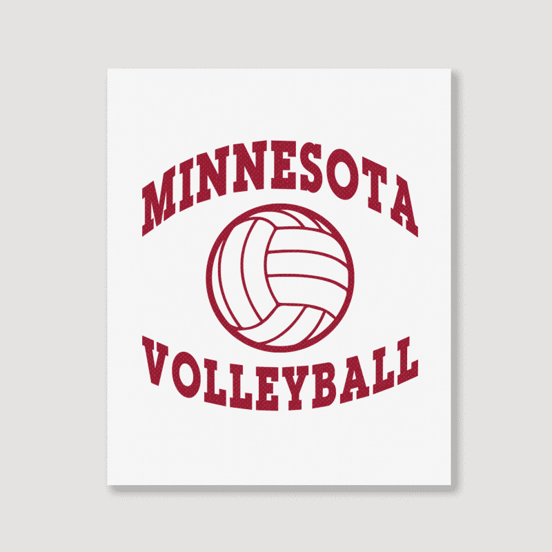 Minnesota Volleyball Classic Pullover Hoodie Portrait Canvas Print | Artistshot