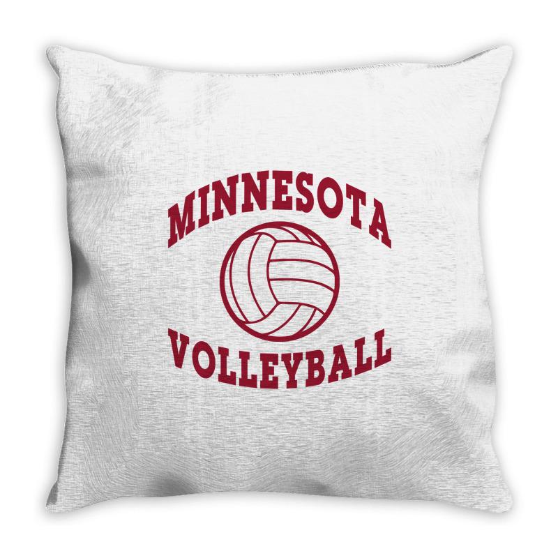 Minnesota Volleyball Classic Pullover Hoodie Throw Pillow | Artistshot