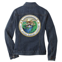 Us Naval Special Warfare Command Nswc Military Veteran T Shirt Ladies Denim Jacket | Artistshot