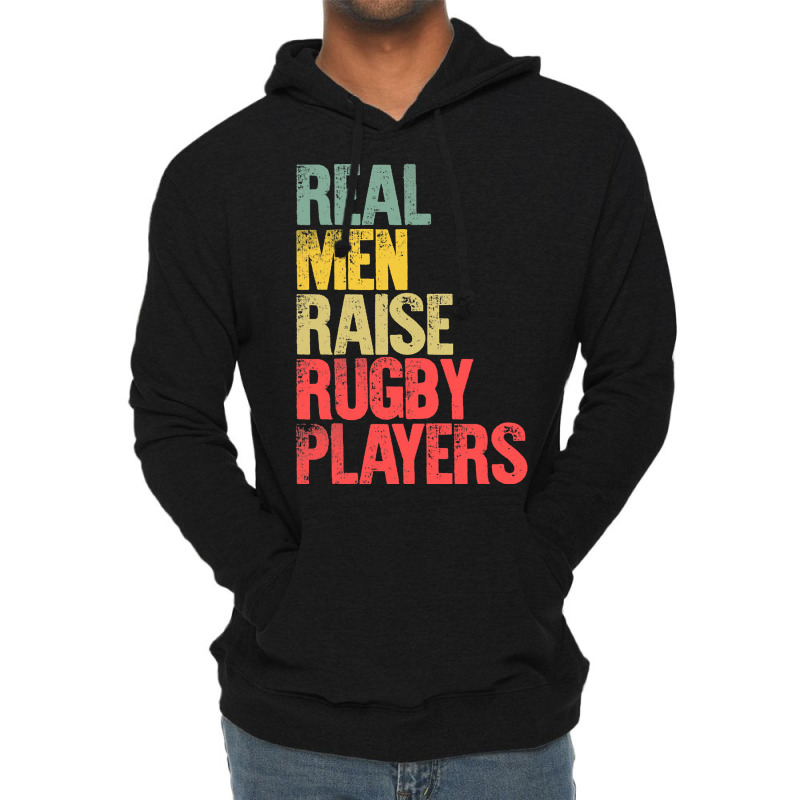 Proud Dad Shirt Real Men Raise Rugby Players Gift T Shirt Lightweight Hoodie | Artistshot