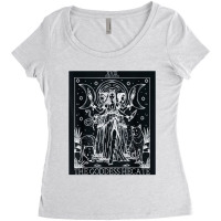 Hecate Tarot Card Triple Moon Goddess Witch Wiccan Pagan Women's Triblend Scoop T-shirt | Artistshot