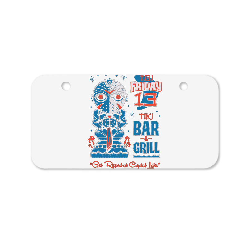 Friday 13 Tiki Bar Bicycle License Plate | Artistshot