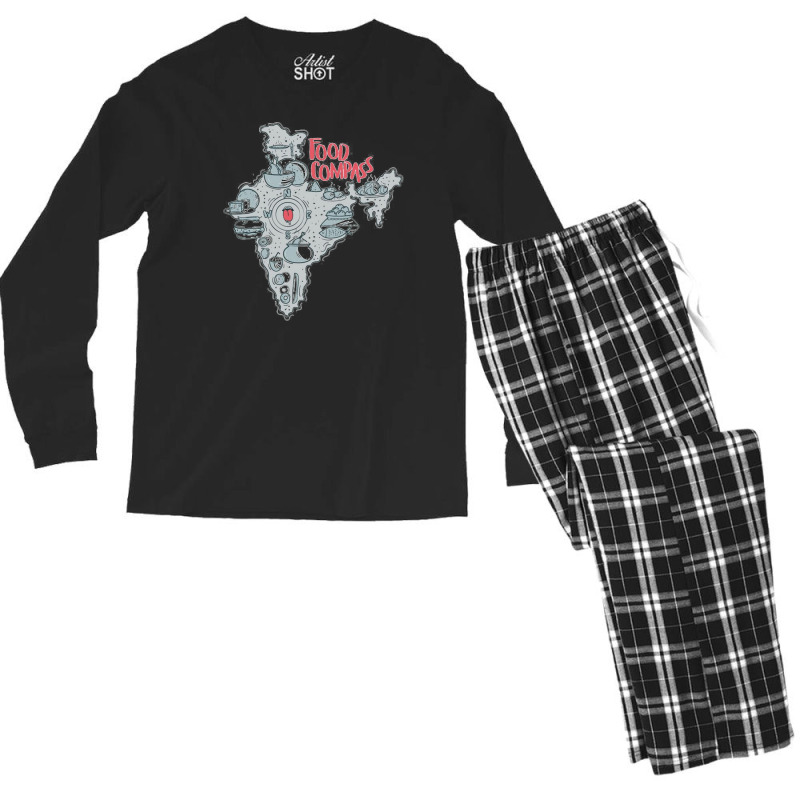 Food Compass Men's Long Sleeve Pajama Set | Artistshot