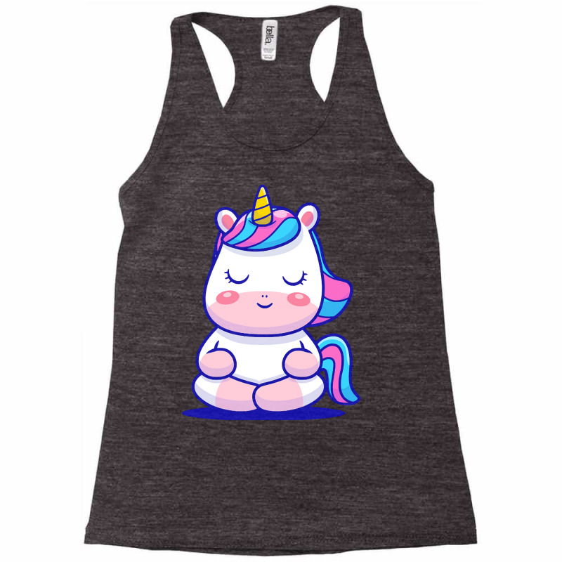 Meditation T  Shirt Cute Unicorn Meditation T  Shirt Racerback Tank by elephantjellyfish | Artistshot