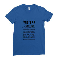 Writer Funny Noun Definition Book Author Novelist Poet Ladies Fitted T-shirt | Artistshot