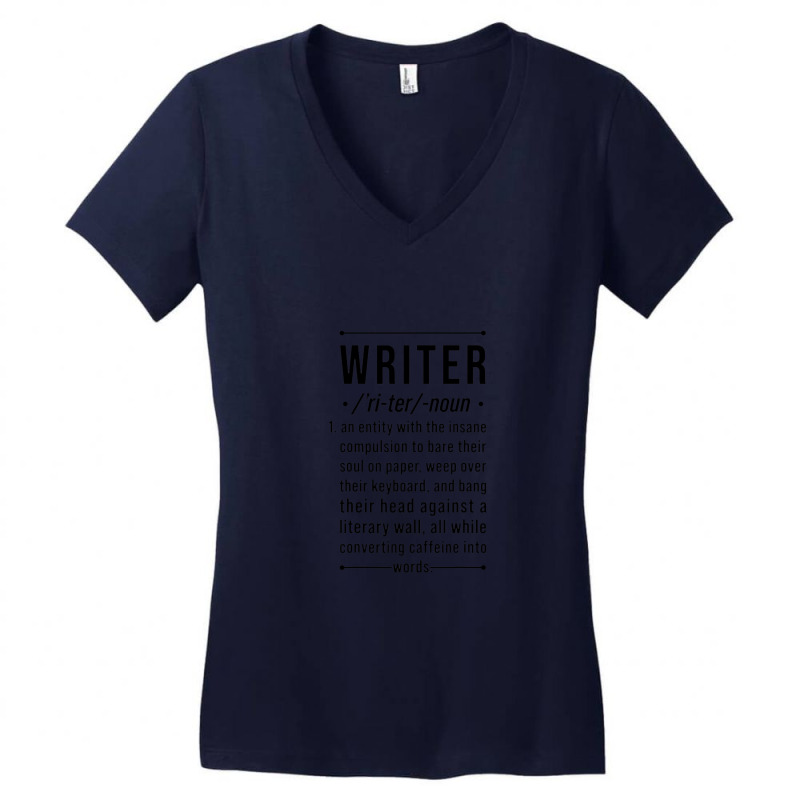 Writer Funny Noun Definition Book Author Novelist Poet Women's V-Neck T-Shirt by jeniperlopes | Artistshot