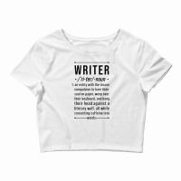 Writer Funny Noun Definition Book Author Novelist Poet Crop Top | Artistshot