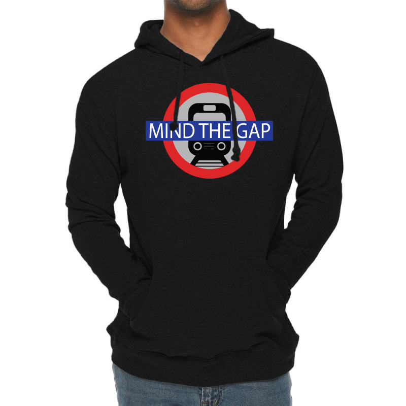 Mind The Gap London Train Long Sleeve Roundel Hoodie Lightweight Hoodie | Artistshot