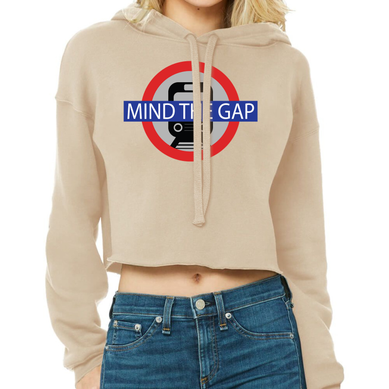 Mind The Gap London Train Long Sleeve Roundel Hoodie Cropped Hoodie by lelalucin | Artistshot