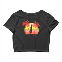 Gymnast Parallel Bar Summer Sunset 80s Palm T Shirt Crop Top | Artistshot