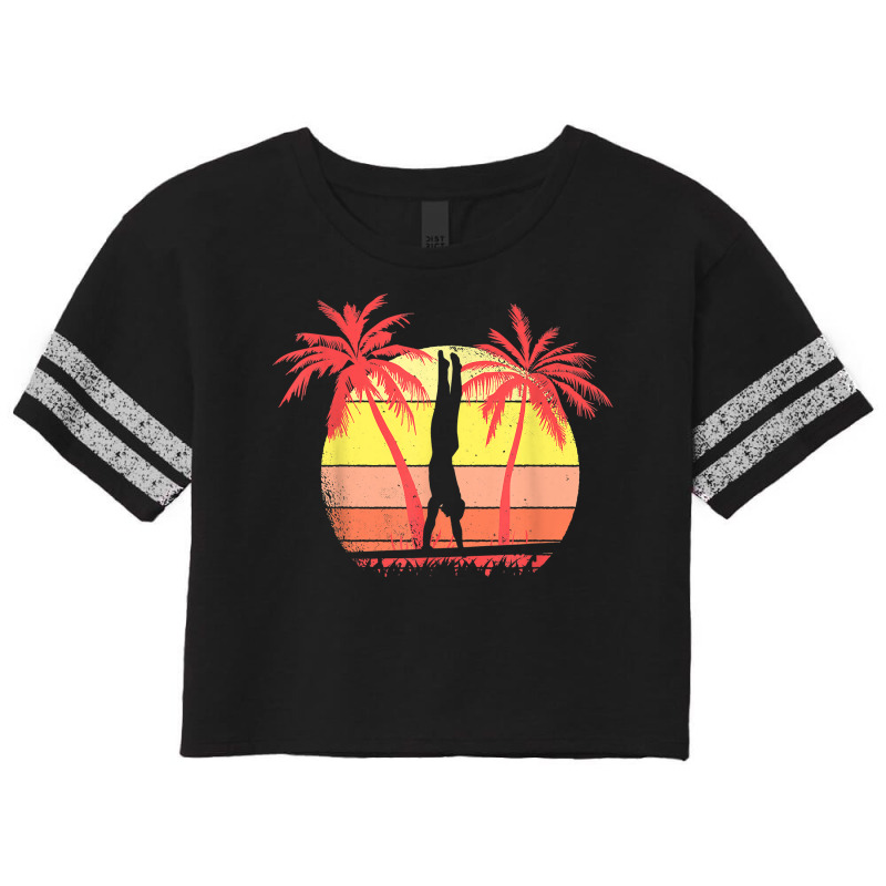 Gymnast Parallel Bar Summer Sunset 80s Palm T Shirt Scorecard Crop Tee by donatoherrigpwj | Artistshot