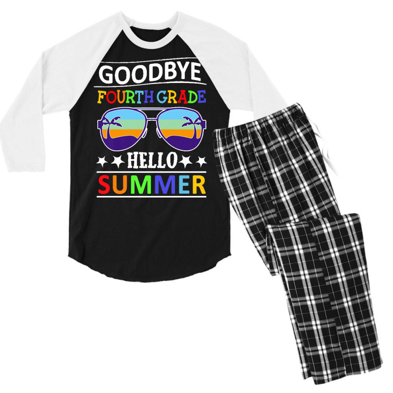 Goodbye Fourth Grade Hello Summer Last T  Shirt Goodbye Fourth Grade H Men's 3/4 Sleeve Pajama Set | Artistshot