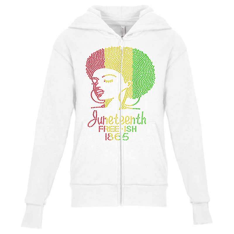 Juneteenth Celebrate 1865 Freedom Day Rhinestone Black Women T Shirt Youth Zipper Hoodie by webberoliveria | Artistshot