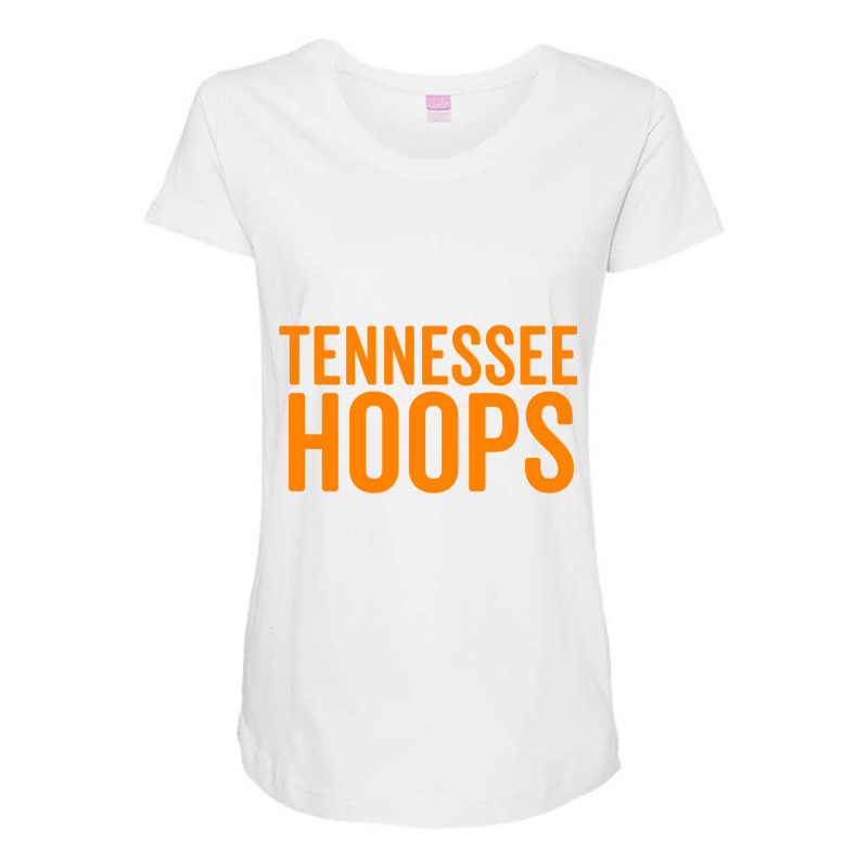 Tennessee Hoops Shirt Basketball Fan Orange White Cheer Tee Maternity Scoop Neck T-shirt by HUUY | Artistshot