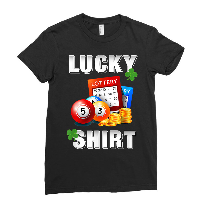 Lucky Lottery, Gambling Fun Lotto T Shirt, Dk Ladies Fitted T-Shirt by webberoliveria | Artistshot