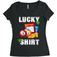 Lucky Lottery, Gambling Fun Lotto T Shirt, Dk Women's Triblend Scoop T-shirt | Artistshot