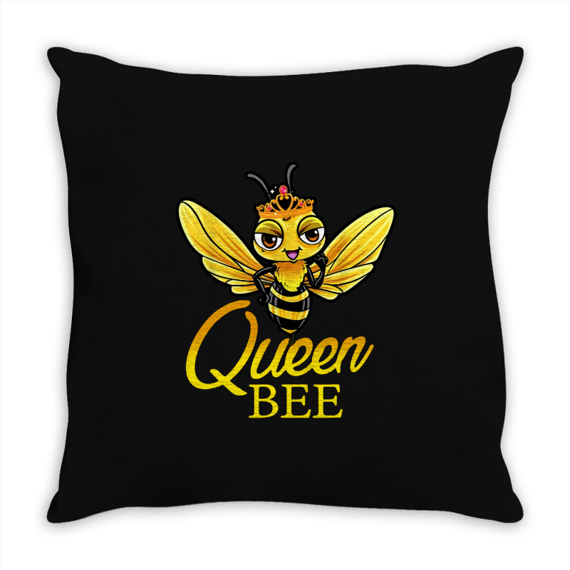 Bee Crown Cute Honey Bee Throw Pillow | Artistshot