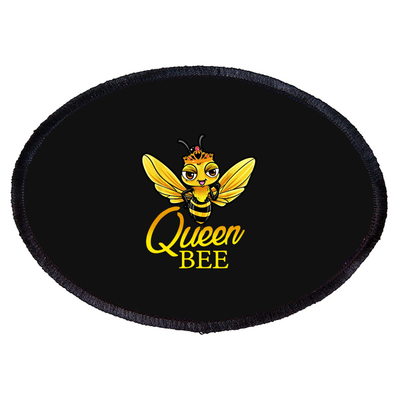 Bee Crown Cute Honey Bee Oval Patch | Artistshot