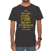 Data Analyst Data Analysis Scientist Analytic Vintage T-shirt | Artistshot