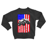 Truck American Flag Racing Usa Toddler Sweatshirt | Artistshot