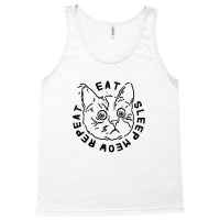 Eat Sleep Meow Repeat Tank Top | Artistshot