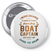 Boat Captain Boating Pin-back Button | Artistshot