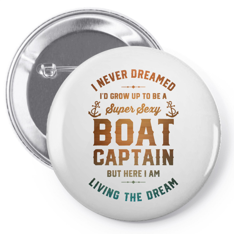 Boat Captain Boating Pin-back Button | Artistshot