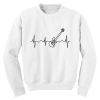 Bass Guitar Heartbeat Youth Sweatshirt | Artistshot