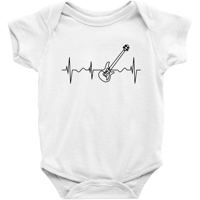 Bass Guitar Heartbeat Baby Bodysuit by Cole Tees | Artistshot