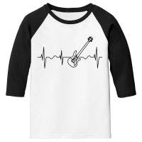 Bass Guitar Heartbeat Youth 3/4 Sleeve | Artistshot