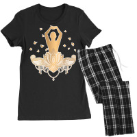 Meditation Yoga T  Shirt Meditation Design Gold T  Shirt Women's Pajamas Set | Artistshot