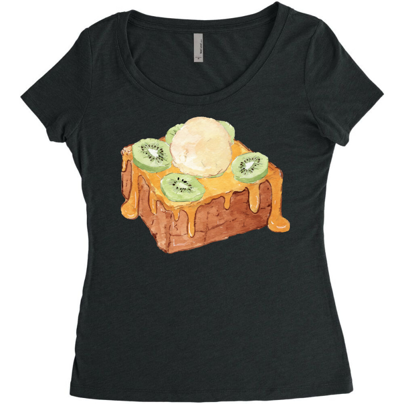 Brick Toast Bread Lover T  Shirt Honey Bread Brick Toast Topped With K Women's Triblend Scoop T-shirt by difficultasian | Artistshot