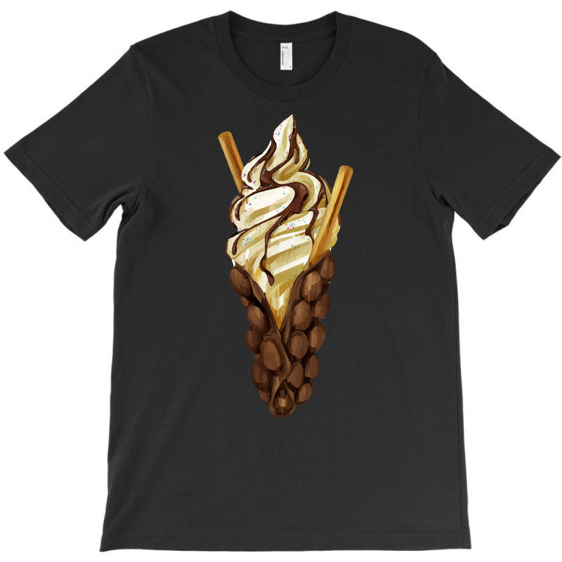 Bubble Waffle Ice Cream T  Shirt Egg Bubble Chocolate Waffle Vanilla I T-Shirt by difficultasian | Artistshot