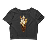 Bubble Waffle Ice Cream T  Shirt Egg Bubble Chocolate Waffle Vanilla I Crop Top | Artistshot