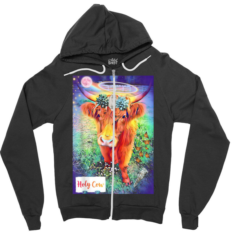 Holy Cow Zipper Hoodie | Artistshot