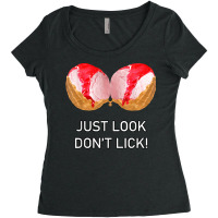 Ice Cream Boobs   Just Look Don't Lick, Ice Cream T Shirt Women's Triblend Scoop T-shirt | Artistshot