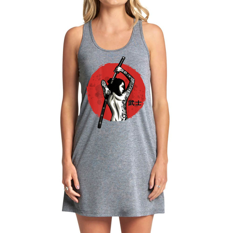 Japanese Warrior   Sexy Samurai   Female Samurai (on Back) T Shirt Tank Dress by webberoliveria | Artistshot