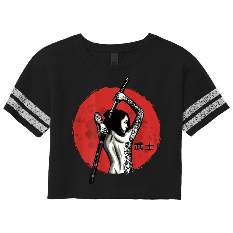 Japanese Warrior   Sexy Samurai   Female Samurai (on Back) T Shirt Scorecard Crop Tee by webberoliveria | Artistshot