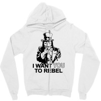 I Want You To Rebel Zipper Hoodie | Artistshot