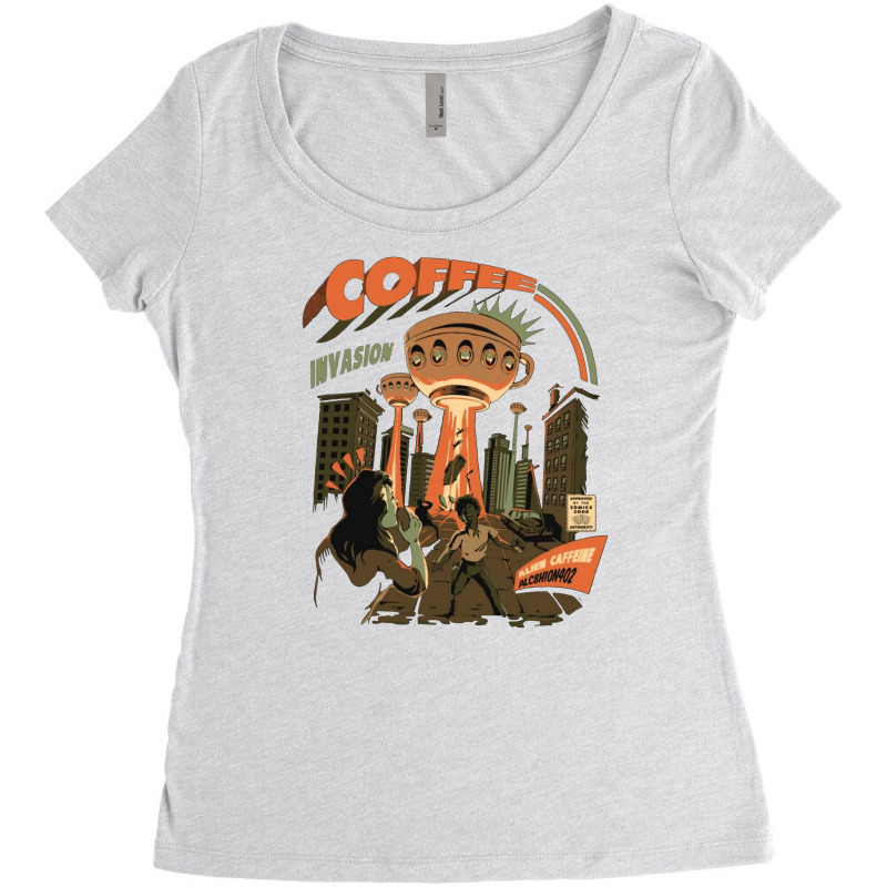 Coffee Invasion Women's Triblend Scoop T-shirt by albert254 | Artistshot