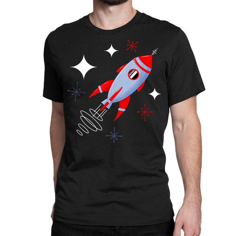 Atomic Rocket Retro Mid Century Modern Futuristic Spaceship T Shirt Classic T-shirt by jacolepachew | Artistshot