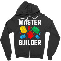 Master Builder Kids Building Blocks Brick Toy Master Builder T Shirt Zipper Hoodie | Artistshot