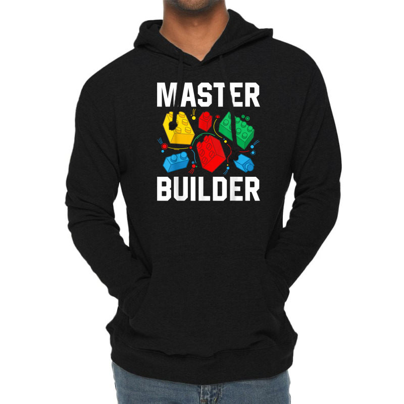 Master Builder Kids Building Blocks Brick Toy Master Builder T Shirt Lightweight Hoodie | Artistshot