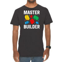 Master Builder Kids Building Blocks Brick Toy Master Builder T Shirt Vintage T-shirt | Artistshot