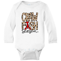 Craw Fish Season Leopard Print Love Crawfishee Long Sleeve Baby Bodysuit | Artistshot