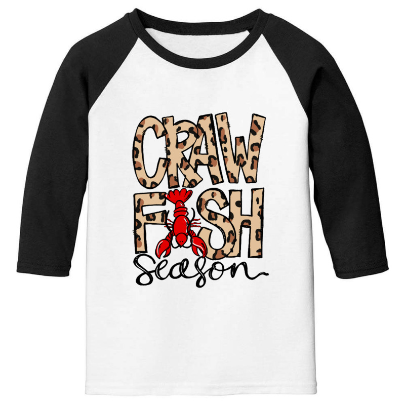 Craw Fish Season Leopard Print Love Crawfishee Youth 3/4 Sleeve by saterseim | Artistshot