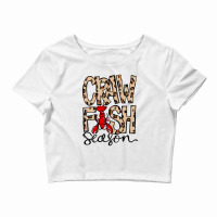 Craw Fish Season Leopard Print Love Crawfishee Crop Top | Artistshot