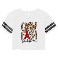 Craw Fish Season Leopard Print Love Crawfishee Scorecard Crop Tee | Artistshot