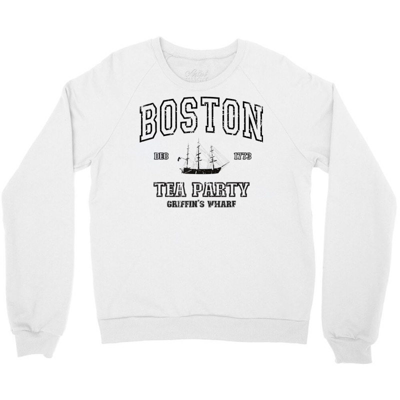 Boston T Shirt Vintage Tea Party 1773 Design Massachusetts T Shirt Crewneck Sweatshirt | Artistshot